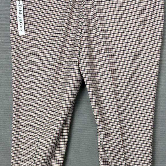 Paisley & Gray Beige, Navy & Red Plaid Dress Pants - Picture 14 of 15
